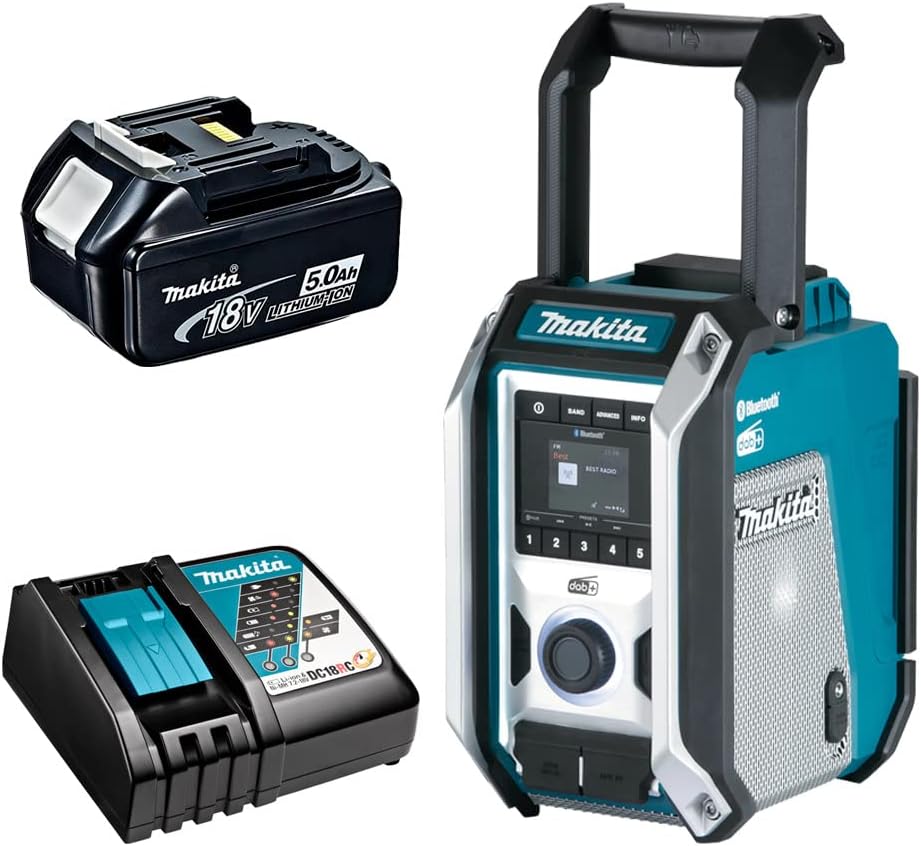 Makita DMR115 Akku-Baustellenradio (mit Akku und Ladegerät)